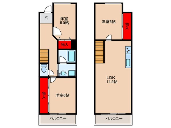 フロレセール箕面の物件間取画像